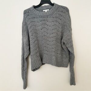 American Eagle Outfitters Crew Neck Sweater Womens Size Medium Pointelle Knit‎